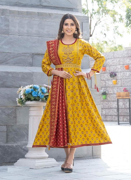 Hinaya Elina Vol 1 Heavy Festive Wear Wholesale Anarkali Kurtis With Dupatta Catalog Catalog